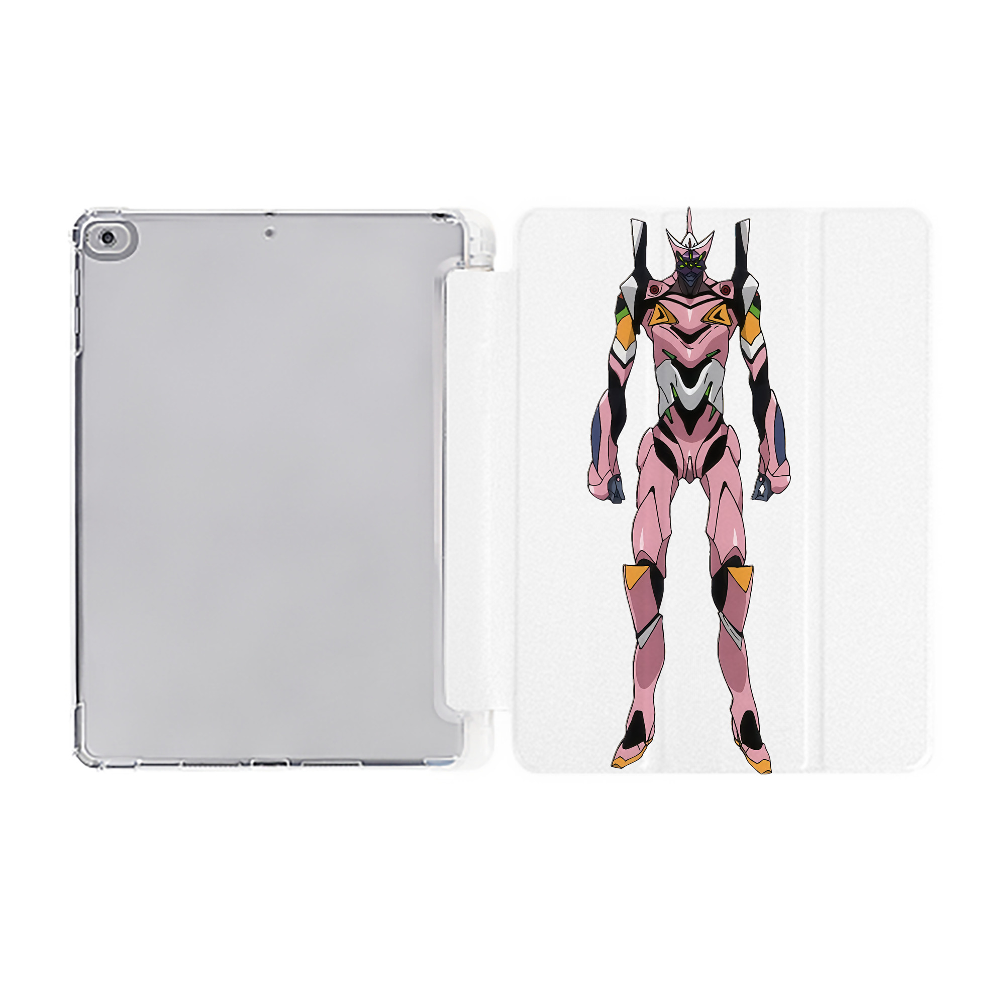 （画像用） EVA 新世紀エヴァンゲリオン IPad ケース ペン収納付き 三つ折りスタンド PUレザー×シリコン 対応機種9.5/10.5/10.9インチ